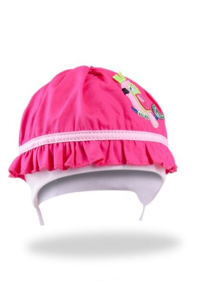 Superbaby Βρεφικό καπέλο - Σχέδιο ροζ παπαγάλου