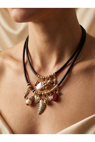SR Jewelry Box Çift Kat Deri Kolye & Vintage Charm Detaylı – Bohem & Antik St...