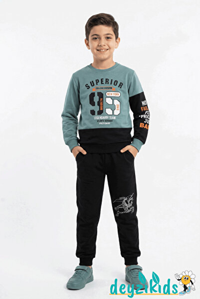 Deyzikids Mevsimlik 95 New York Baskılı Sweat Eşorfman Alt Üst Takım 3-4-5-6-...