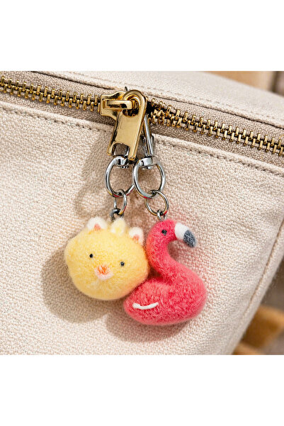 Luxmon Μπρελόκ με φιγούρες κοτόπουλου και φλαμίνγκο, διακοσμητικό για τσάντες...