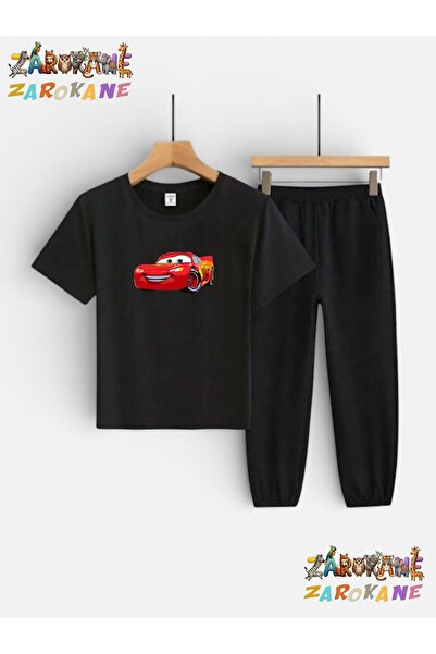 ZAROKANE Şi̇mşek Arababaskili Top-Bottom Tracksuit/T-Shirt Two-Piece Children...