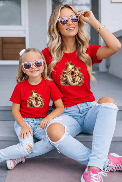 LORVEX Μπλουζάκι Mother Daughter Oversize T-Shirt Twin T-Shirt 100% Βαμβάκι Ά...