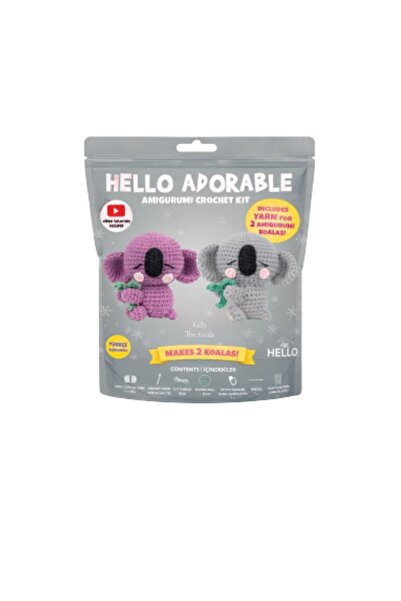 Hello ADORABLE TÜRKÇE VİDEO VE ANLATIM KILAVUZLU AMİGURUMİ ÖRGÜ KİTİ - KELLY ...