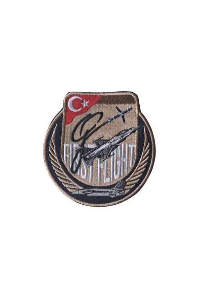 Havaci Market First Flight Nakış Peç | 10 cm Havacılık Patch – Özel Tasarım