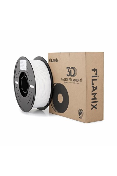 FİLAMİX Pla+ Beyaz Filament 1.75mm 1Kg - Plastik Makara Ams Uyumlu 50-300mm/S...