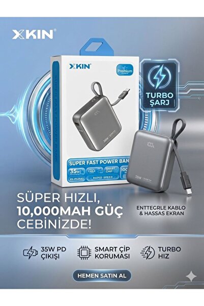 Nomker iPhone 11 Uyumlu 10000 mAh 35W Hızlı Şarj Powerbank