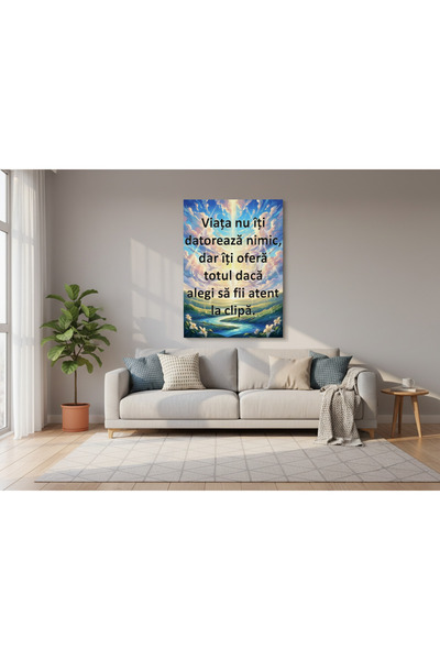 GGMag Tablouri Canvas painting with a quote about life on a nature background