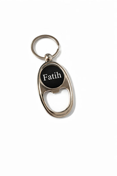 Bymiel Kişiye Özel İsim Yazılı Metal Anahtarlık Açacaklı Şık Tasarım (9.5 cm)