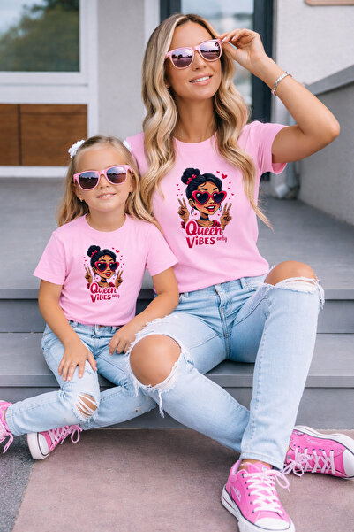 LORVEX Μπλουζάκι Mother Daughter Oversize T-Shirt Twin T-Shirt 100% Βαμβάκι Ά...