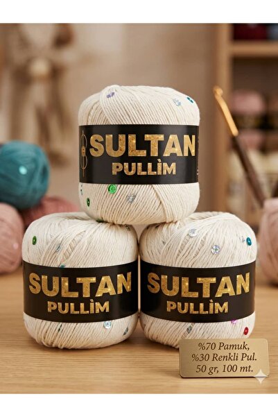 Sultan Pullim Pullu İp 5305 Kırık Beyaz