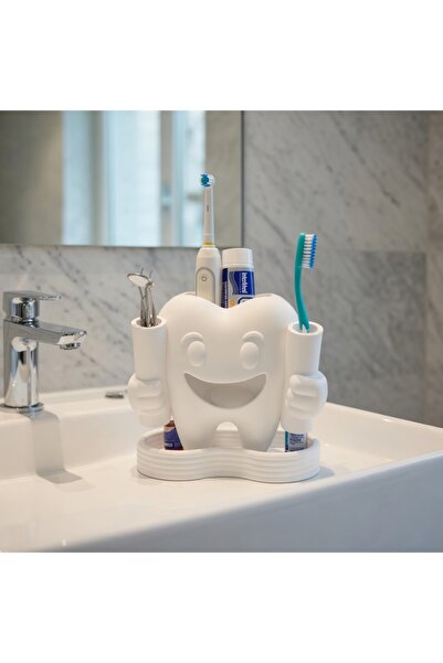 Rapithwin Θήκη οδοντόβουρτσας με σχέδιο δοντιών – Οργανωτής οδοντόβουρτσας κα...