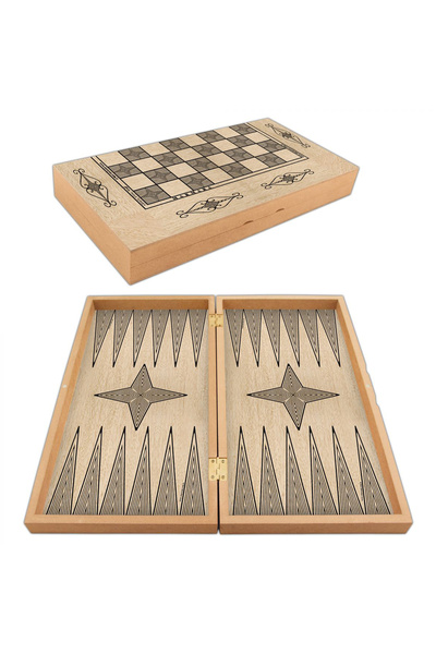 TuffY'S Star Tavla Marmara Yakma Ahşap Tavla – 12 mm MDF Kasa, Parlak Selefon...