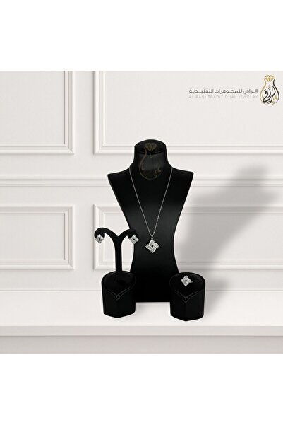 Generic طقم مجوهرات تقليدي بتصميم مربع فاخر