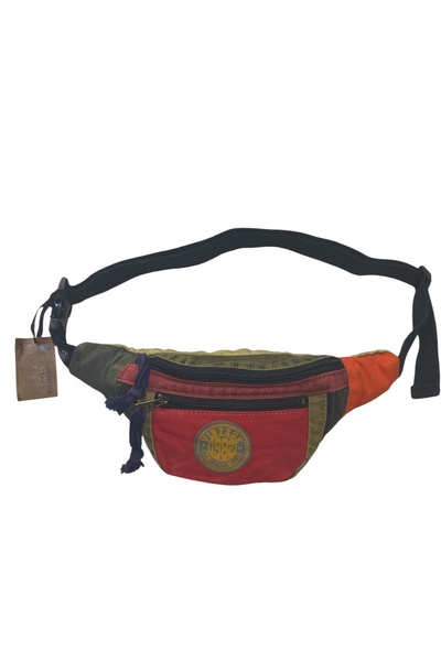 Old Cotton Vintage Shabby Freeback Waist Bag Colorful Kc Summer