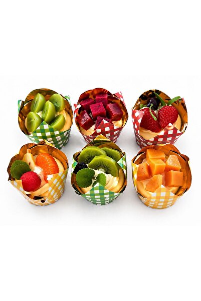 Gökhan gvn Meyveli Cupcake Görünümlü Magnet – 3D Tatlı Tasarım Buzdolabı Süsü...