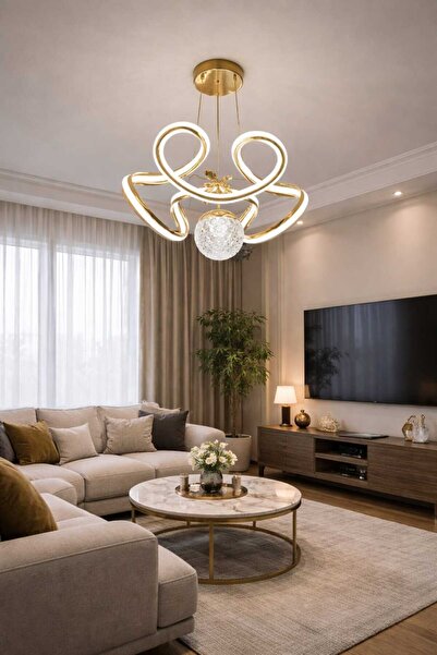 SimaAvize Modern LED Avize | 3 Işık Modu | Çift Taraflı LED Şık Tasarım Salon...