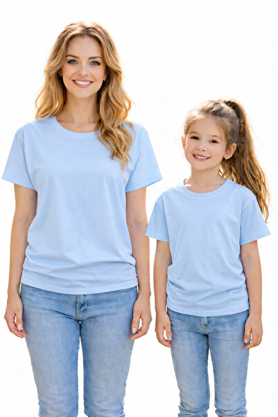 VODEXA Μπλουζάκι Mother Daughter Combination σε απλό Oversize σχέδιο, Διπλό T...