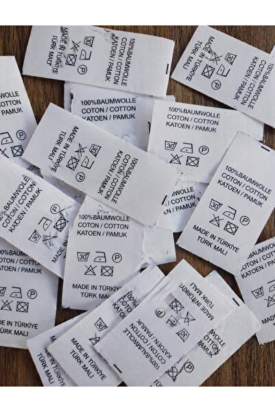 Copyder Ετικέτες Οδηγιών Πλύσης Υφασμάτων 100% (Βαμβάκι) Βαμβάκι – Ανθεκτική ...