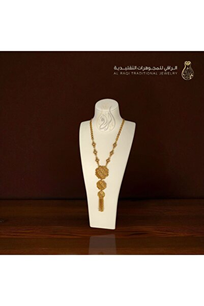 Generic قلادة ذهب متدرج مزخرف مع سلاسل متدلية