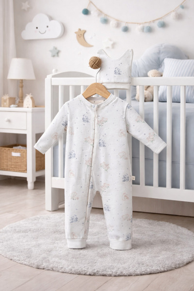 Bubbles Organic 100% Cotton Unisex Soft Fabric Baby Romper Suitable for Sensitive Skin