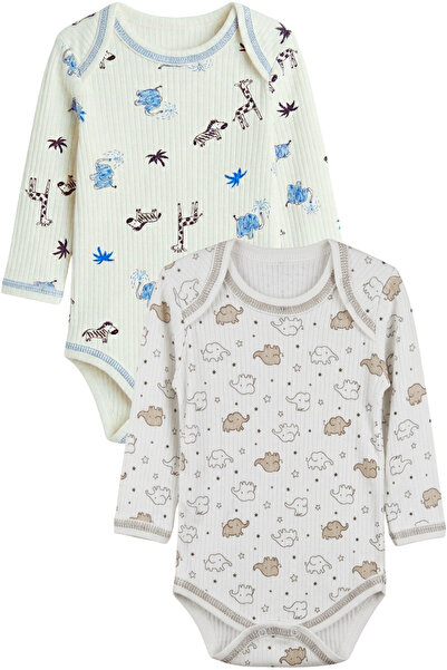 Hece Bebe |   100% Cotton Double Baby Boy Badi Set (Elephant & Safari Series)