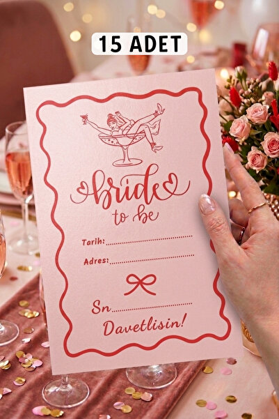 Metranya Bekarlığa Veda Davetiyesi 15 Adet Bride To Be Partisi Gelin Nedime D...