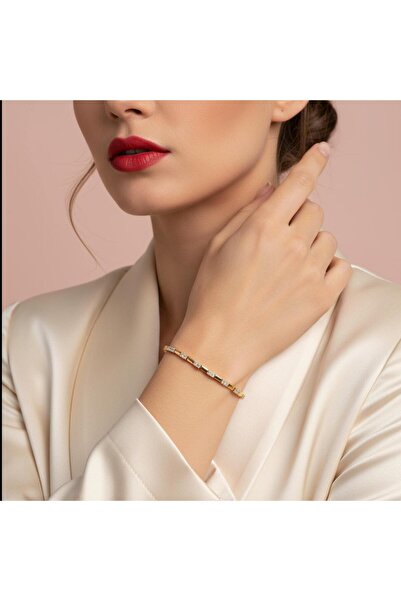 Luyiaccessory Zirkon Taşlı 14K Gold Bileklik