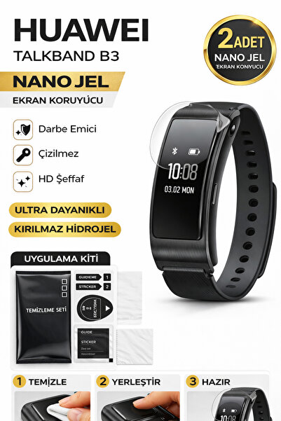 Astakos واقي شاشة نانو جل متوافق مع Huawei Talkband b3، قطعتين، معزز بامتصاص ...