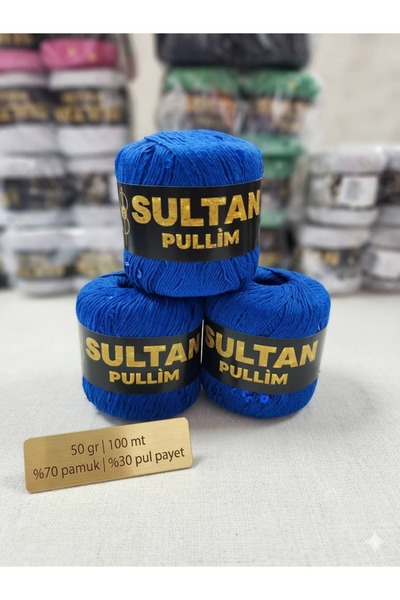 Sultan Pullim 3601 Pullu İp Saks Mavi