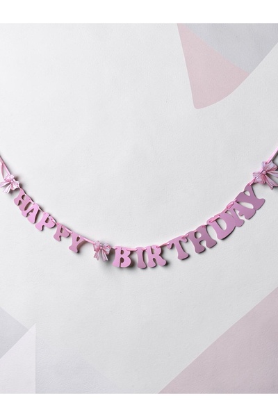 Sinem Gift Happy birthday banner - pink concept banner - ribboned streamer