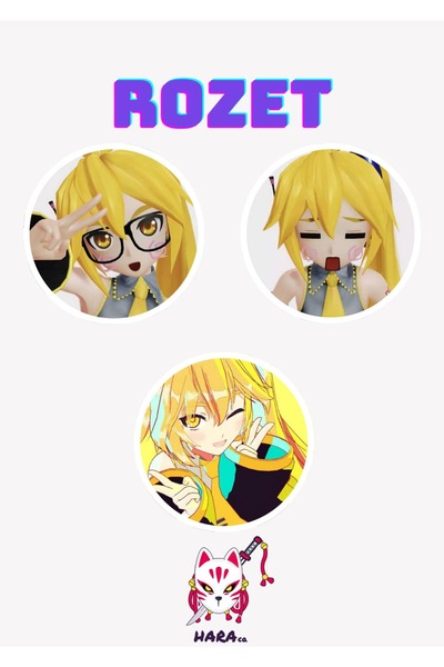 Hara Company Vocaloid Akita Neru Rozet Seti ( 3'lü )