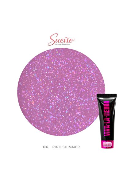 Tienda Viva La Polygelul Sueño 06 - Pink Shimmer 15ml - by Ioana Săbăreanu