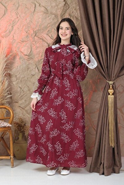 Buket Tekstil ΚΟΡΙΤΣΙΣΤΙΚΟ ΦΟΡΕΜΑ ΜΠΟΡΝΤΟ ΜΕ ΛΟΥΛΟΥΔΙΑΚΟ ΣΧΕΔΙΟ ΚΑΙ ΛΕΠΤΟΜΕΡΕ...