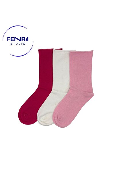 FENRA STUDIO Γυναικείες κάλτσες 3 τεμαχίων, βαμβακερές, χωρίς ραφές, χωρίς λά...