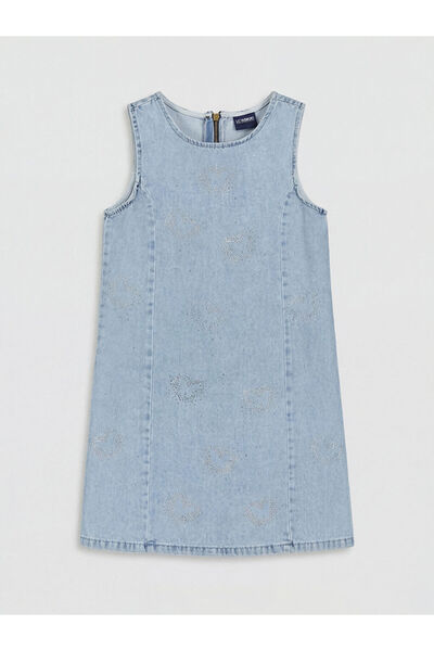 LC Waikiki Esvab • Modern & Distinctive Stoned Jean Dress for Girls