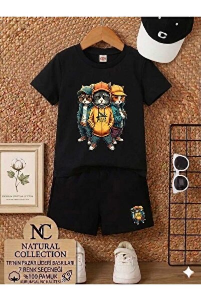 Nice Clothes Tricou și pantaloni scurți de vară pentru copii, unisex (cu trei...