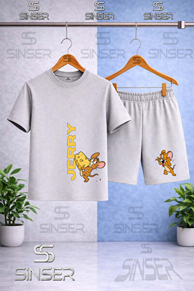 SS SİNSER Παιδικό T-Shirt με στάμπα MARE JRY CHEESE CALAN με λαιμόκοψη ποδηλά...