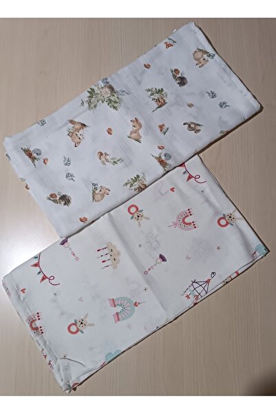 Alpıno Newborn, Muslin Blanket & Blanket (100% Cotton Baby Blanket 85 cm X 85...