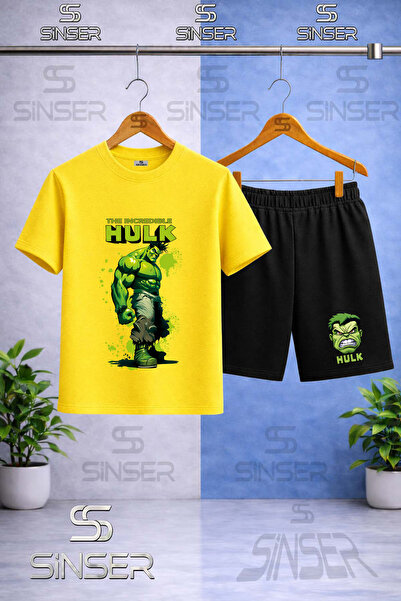 SS SİNSER Παιδικό μπλουζάκι με στάμπα HULK UST WRITTEN PAINTED SINGLE με λαιμ...