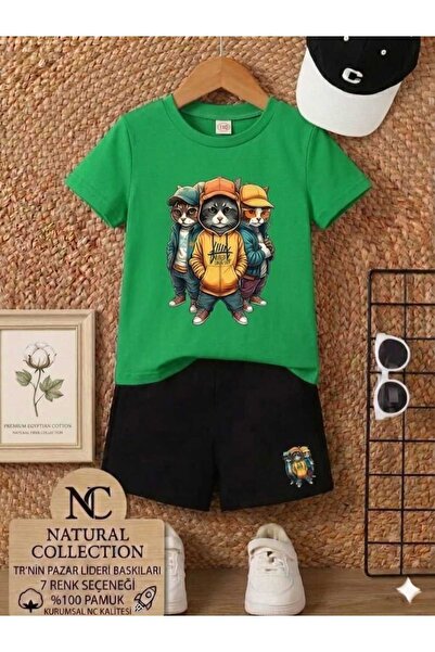 Nice Clothes Tricou și pantaloni scurți de vară pentru copii, unisex (cu trei...