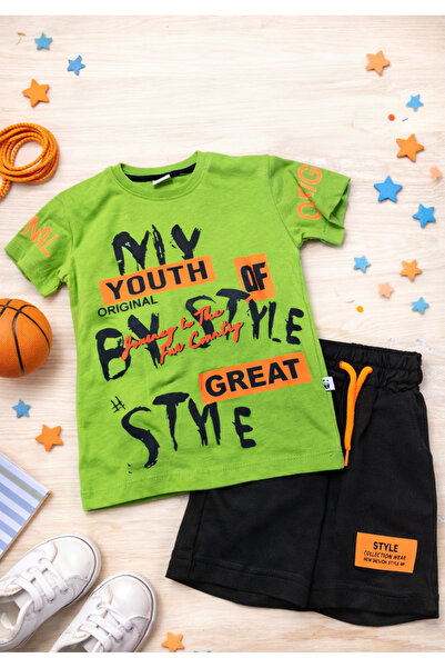İkonio Boy's Summer Top and Bottom Set