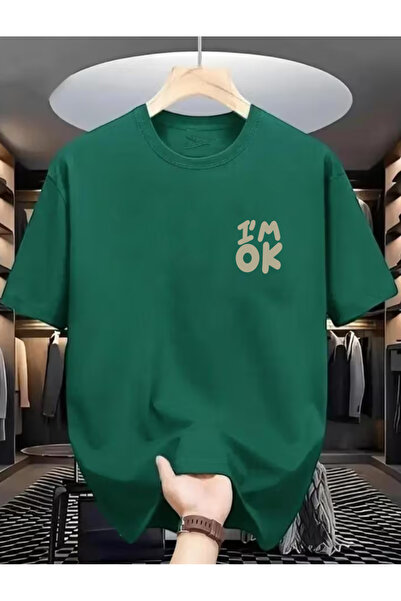 SUNFREE I'M OK Μπλουζάκι Unisex με στάμπα, Oversize, με λαιμόκοψη ποδηλάτου κ...