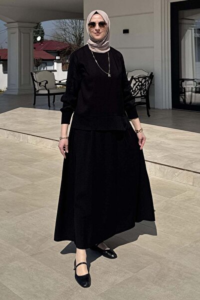 Rabia Şamlı Σετ Μεταξωτό Μοντάλ Μαύρο