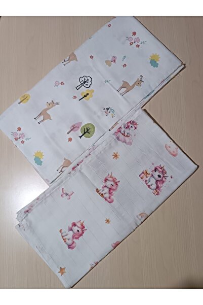Alpıno Newborn, Muslin Blanket & Blanket (100% Cotton Baby Blanket 85 cm X 85...