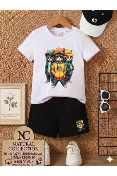 Nice Clothes Tricou și pantaloni scurți de vară pentru copii, unisex (cu trei...