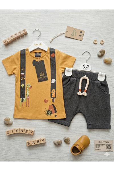 İkonio Boy's T-Shirt Shorts Bottom Top Set