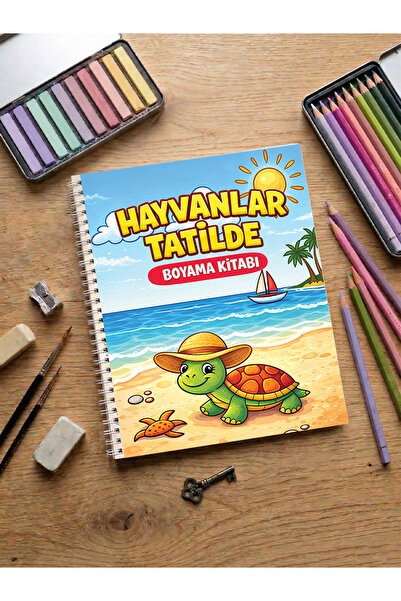 metafortoys Animals on Vacation Coloring Book Cozy Book – 20X24 cm I 40 Visua...