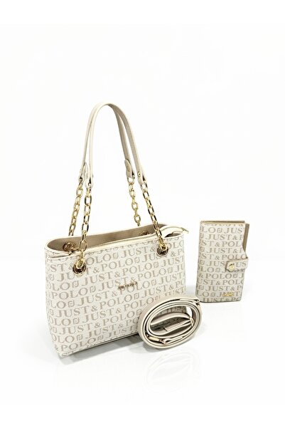 Just Polo Printed Stylish Shoulder Bag and Wallet Combination Shopper Suitabl...