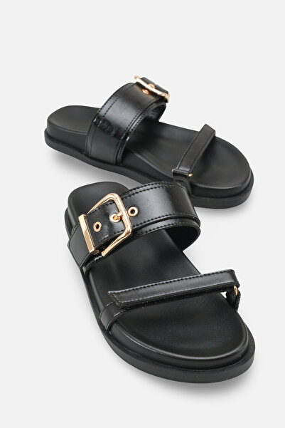 Solo Bag Women's Black Rustic Buckle Detailed Double Strap Lightweight Stylis...