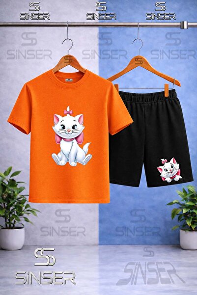 SS SİNSER Παιδικό μπλουζάκι με στάμπα CAT SITTING ON RIBBON με λαιμόκοψη ποδη...